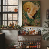 Sacred Crane Greets Golden Dawn