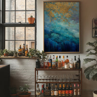 Golden Storm Breaks Over Azure Seas