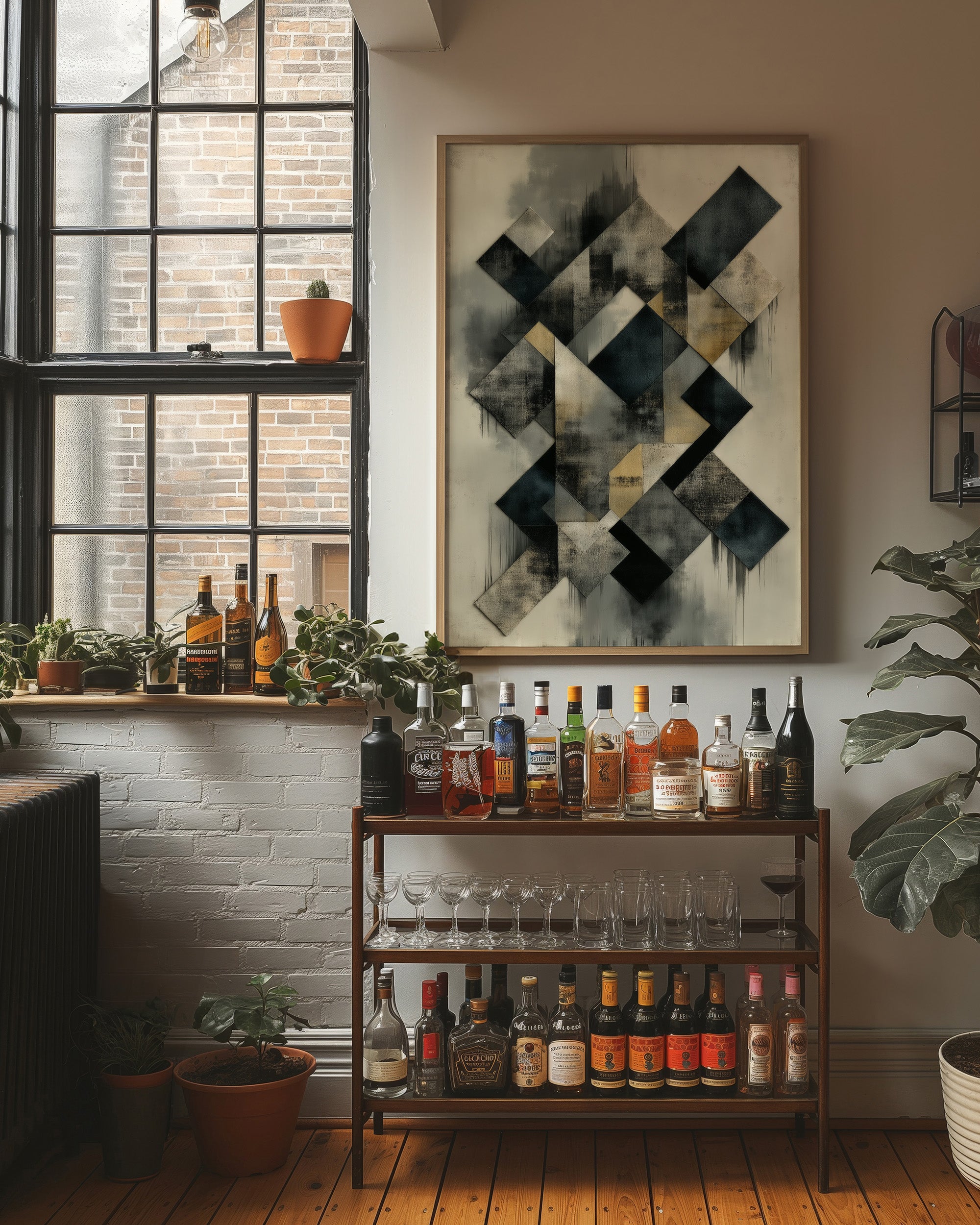 Geometric Shadows Dance At Dawn