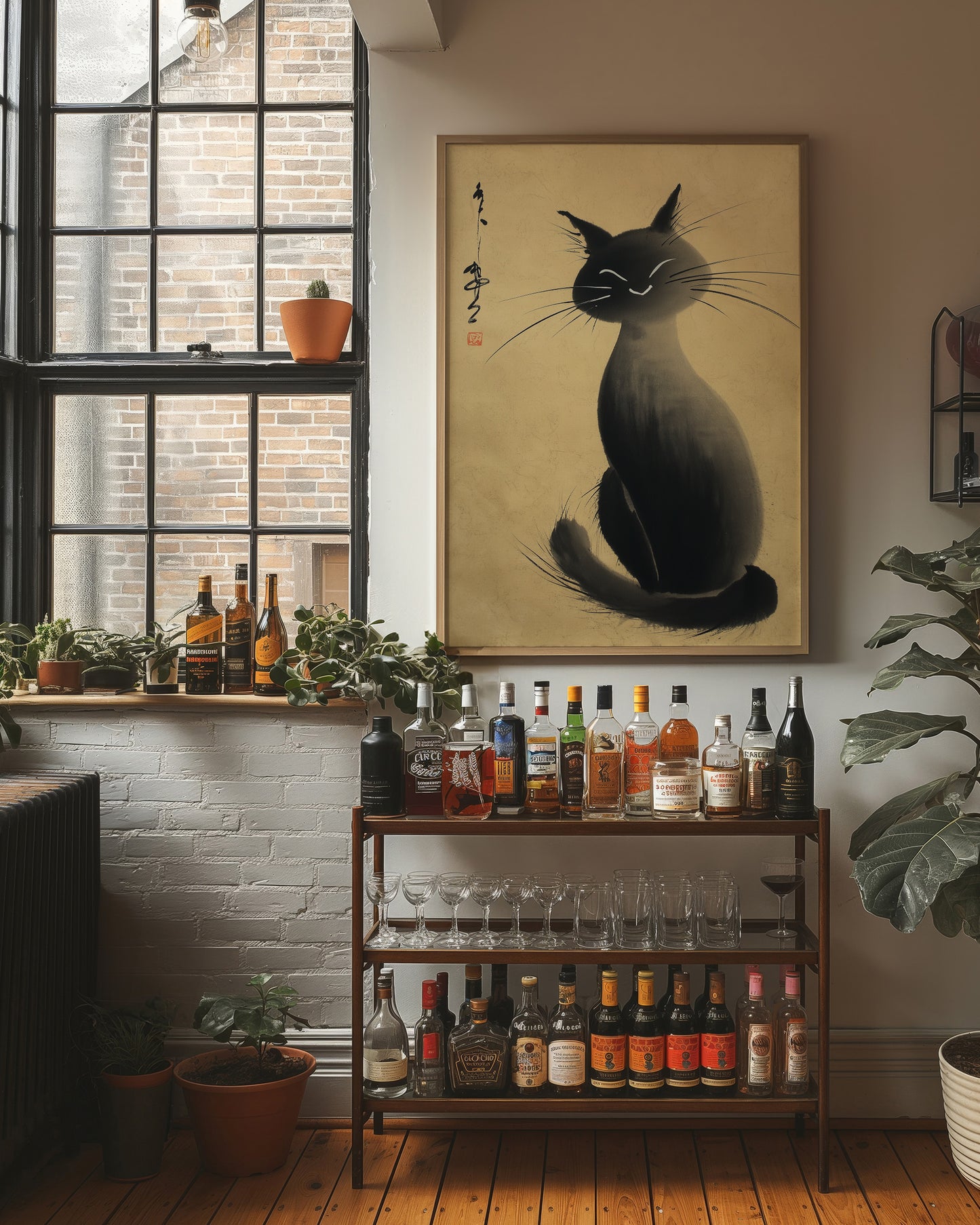 Midnight Cat Grins At Dawn