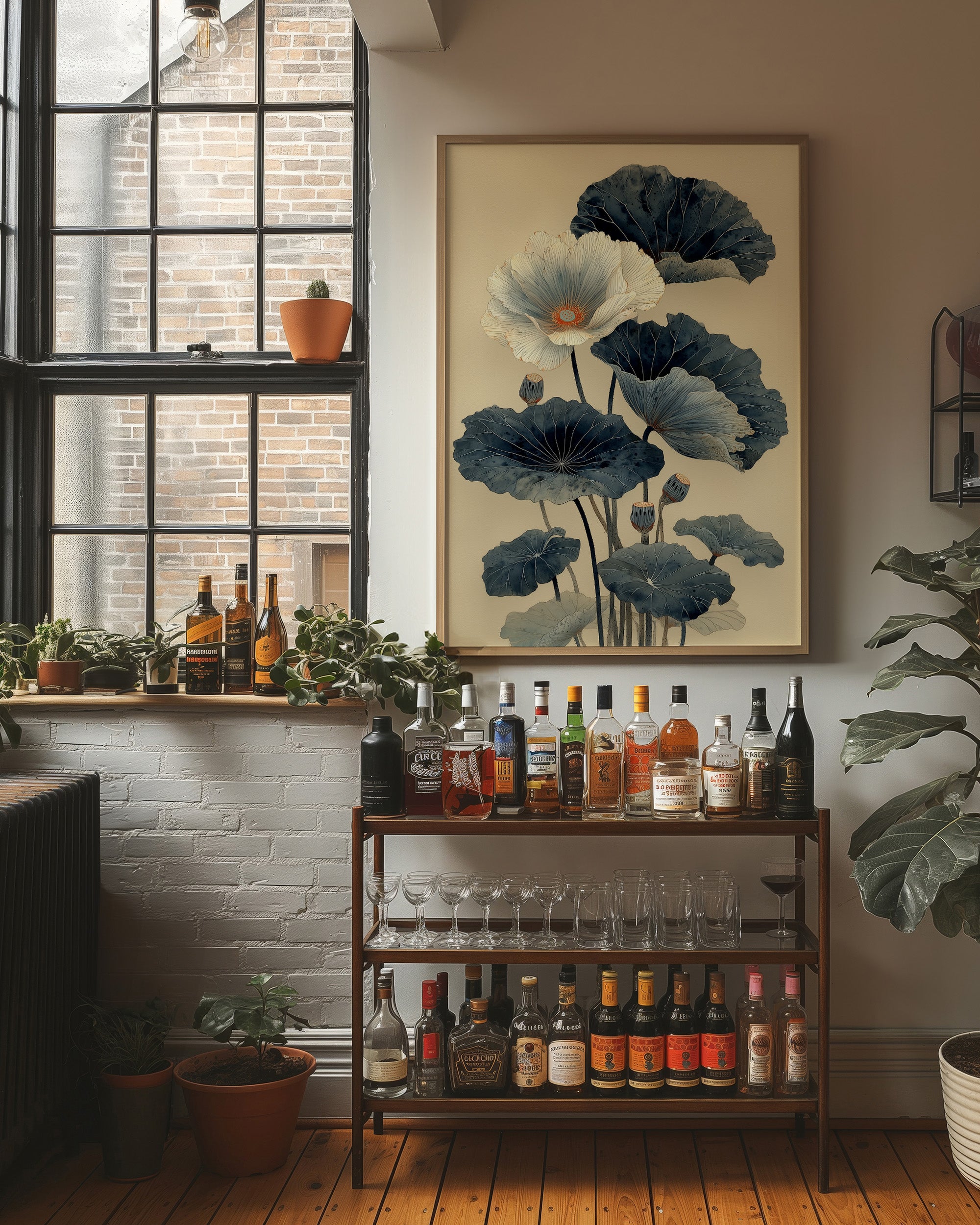 Lotus Blooms Above Evening Spirits