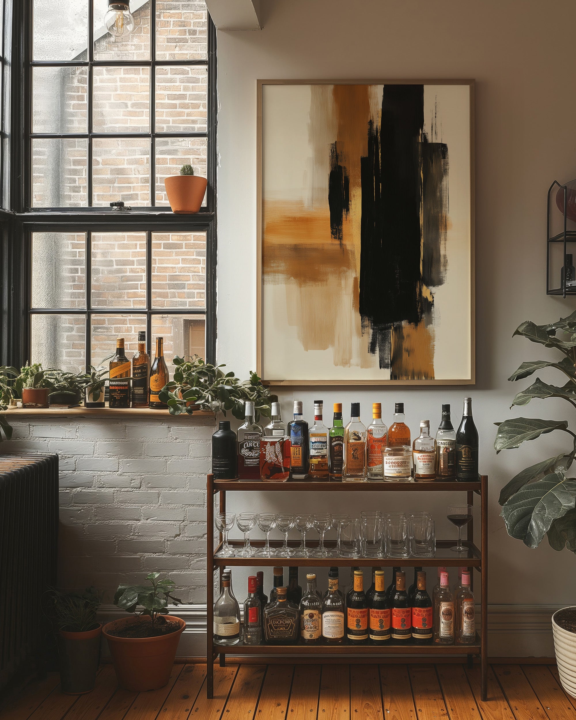 Brushstrokes Dance In Golden Light