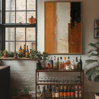 Sunlit Bar Cart Meets Urban Canvas