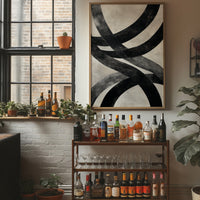 Bold Curves Dance In Monochrome