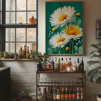 Summer Daisies Dance In Emerald Light
