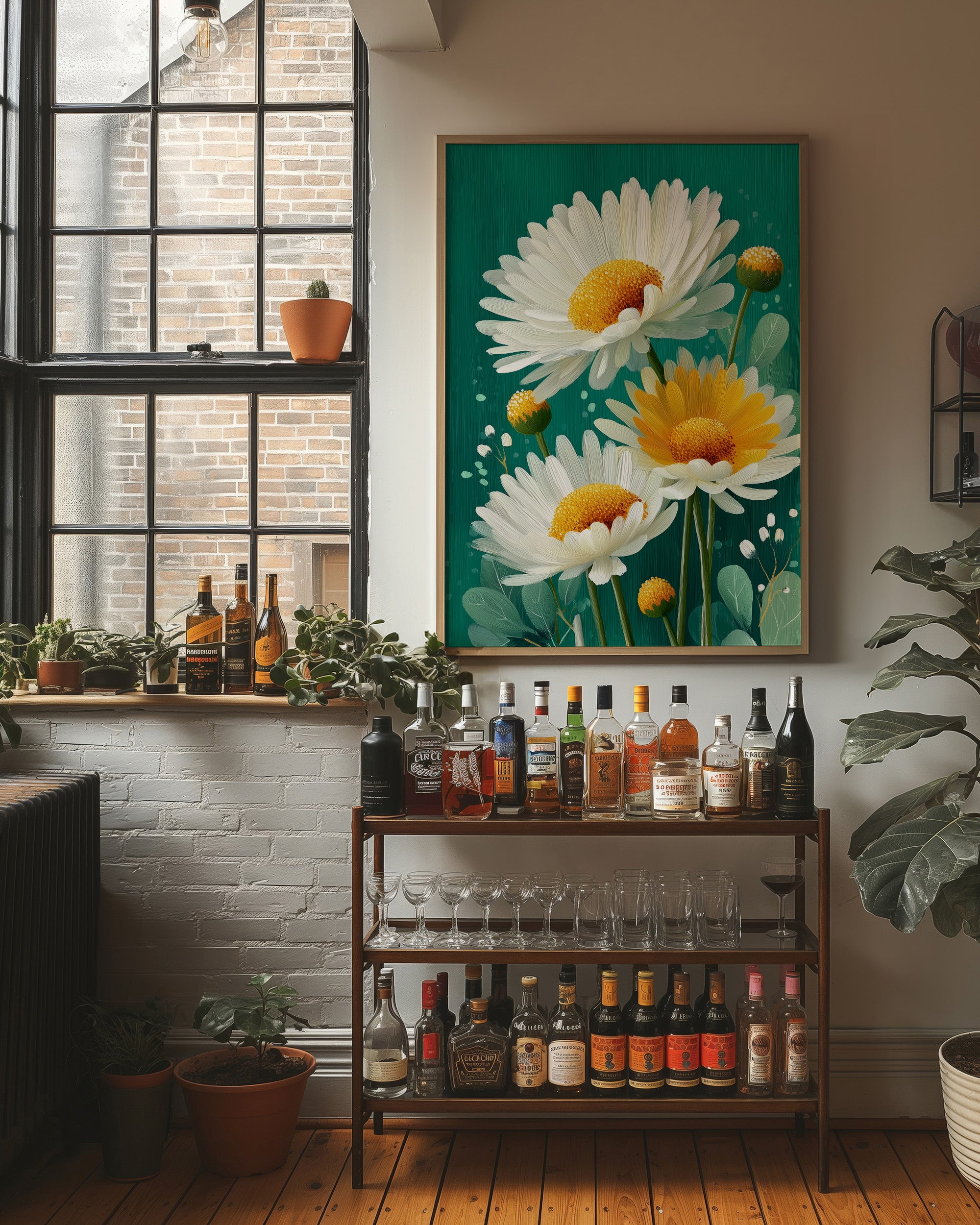 Summer Daisies Dance In Emerald Light