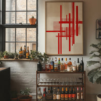 Red Lines Dance Through Morning Light