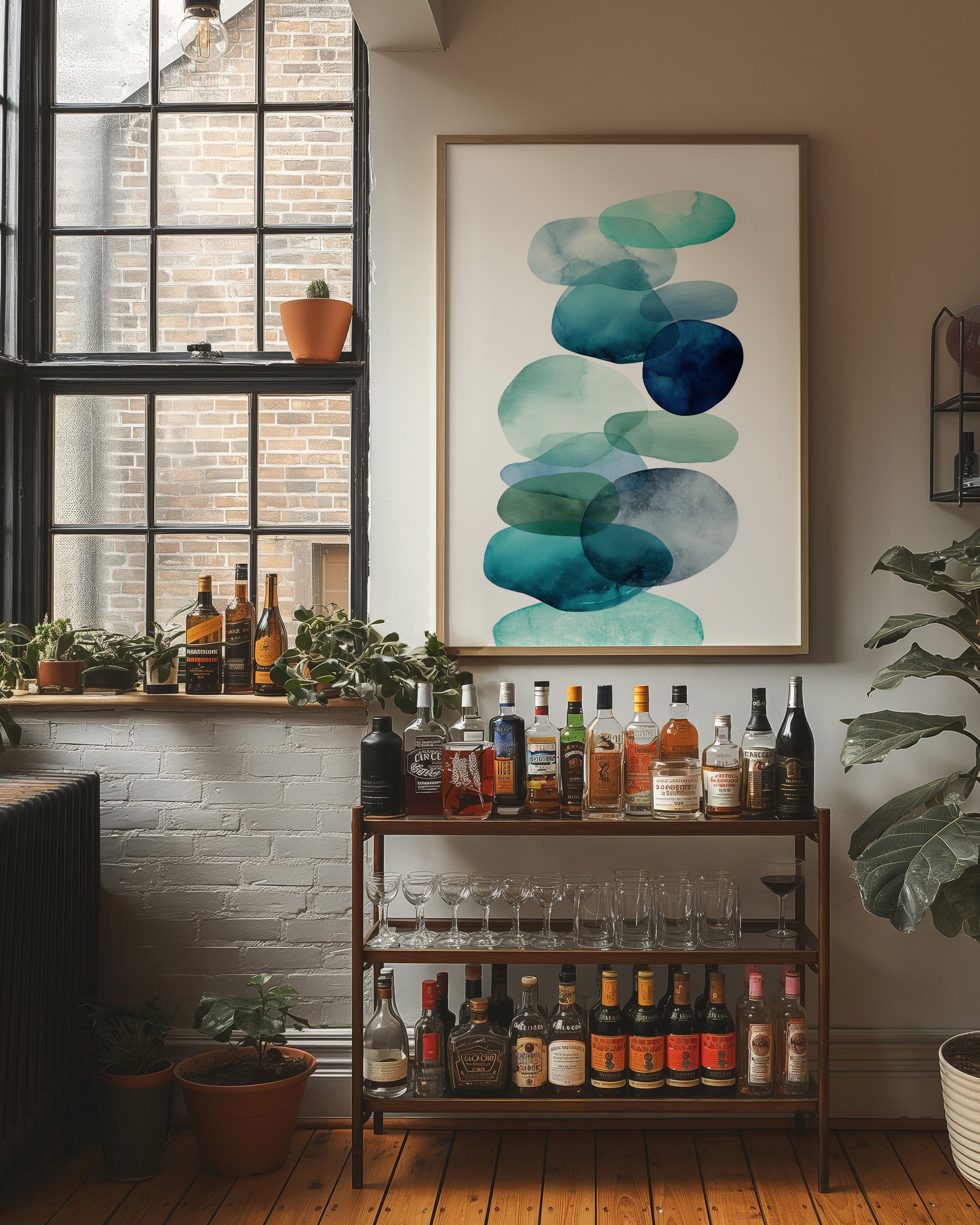 Ocean Stones Float Through Morning