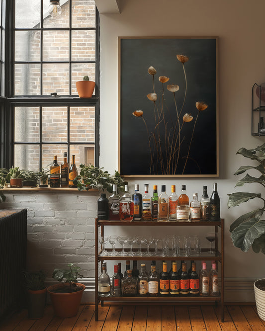 Dried Poppies Above Evening Spirits