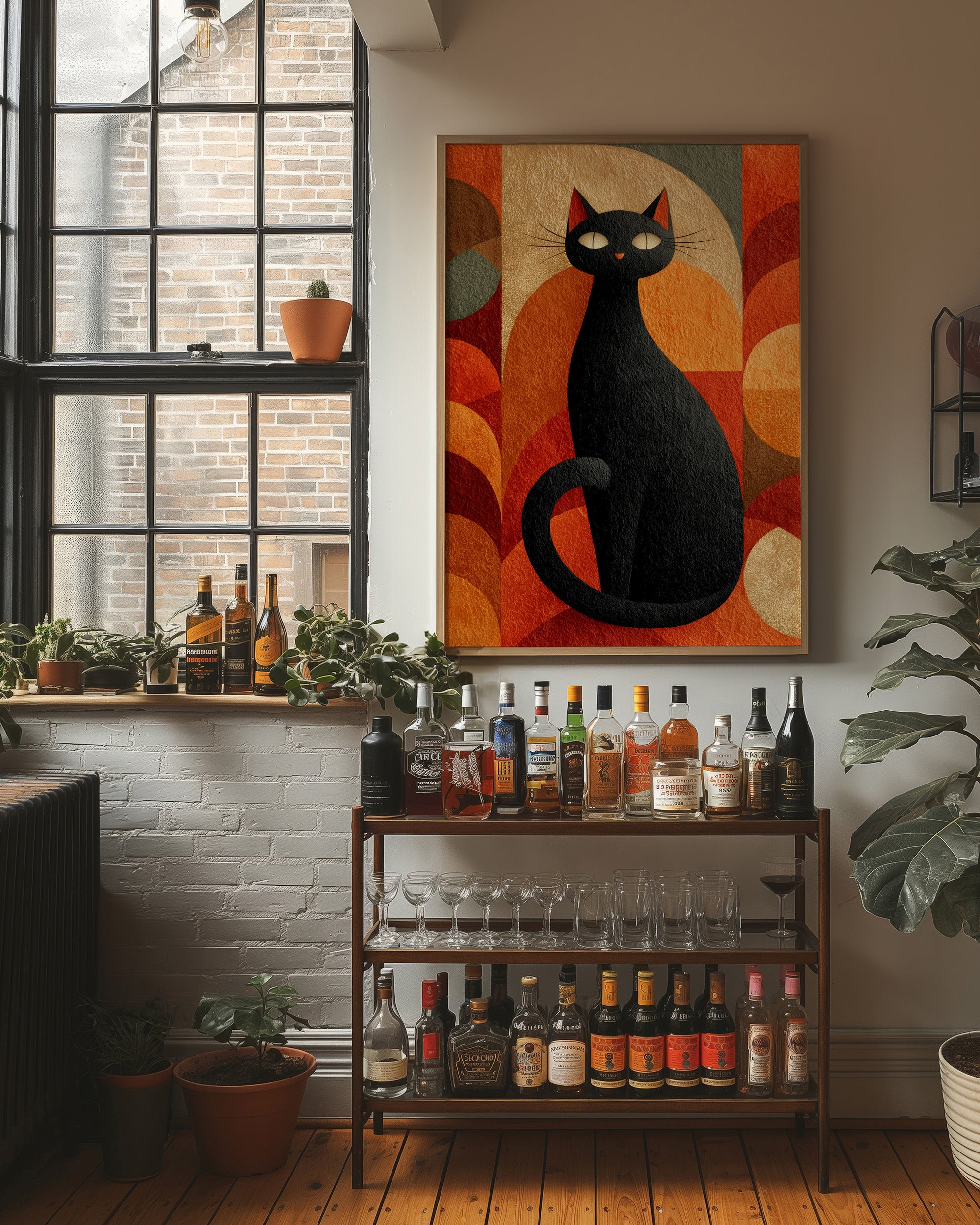 Autumn Cat Dances With Circles