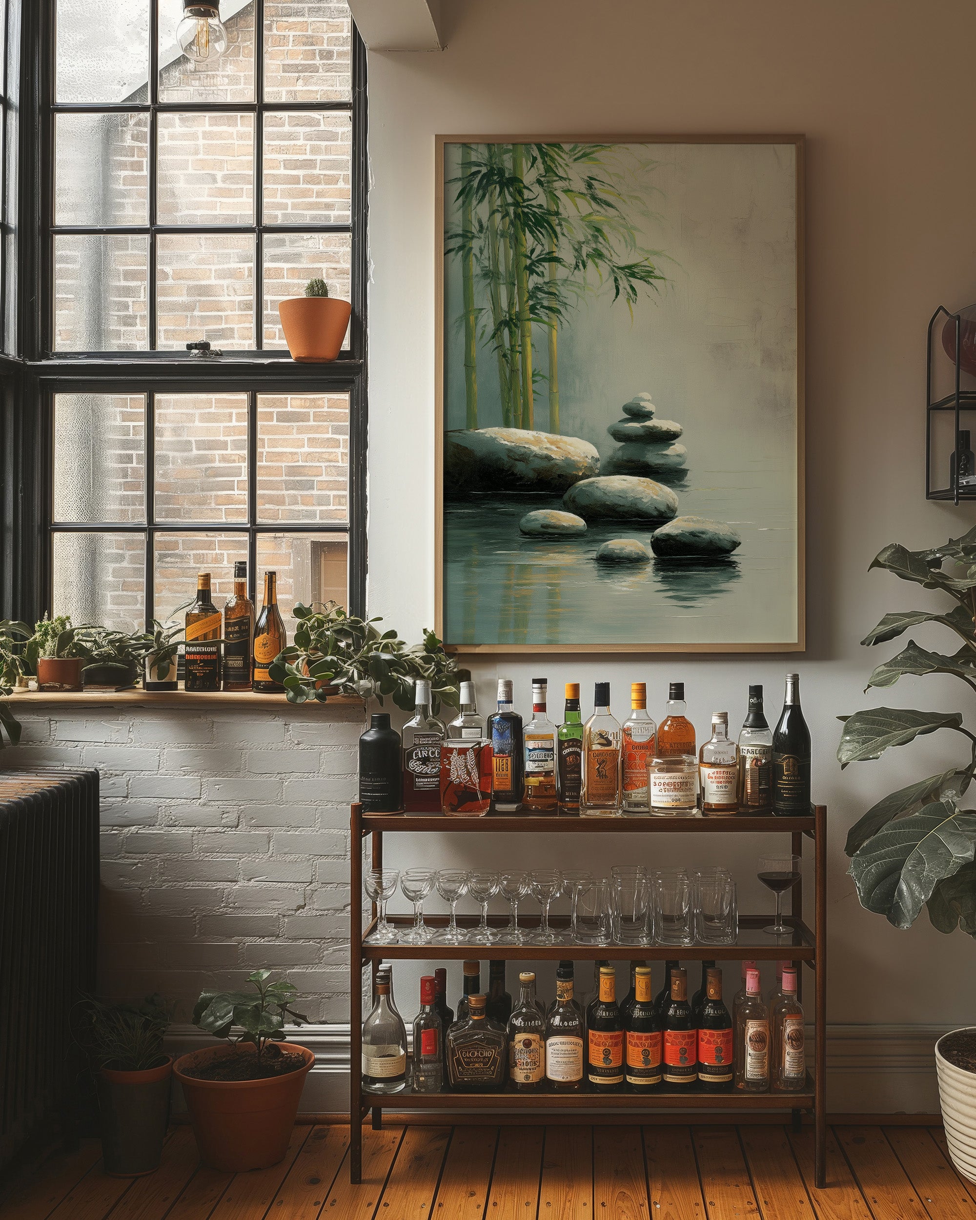 Bamboo Bends Near Silent Waters