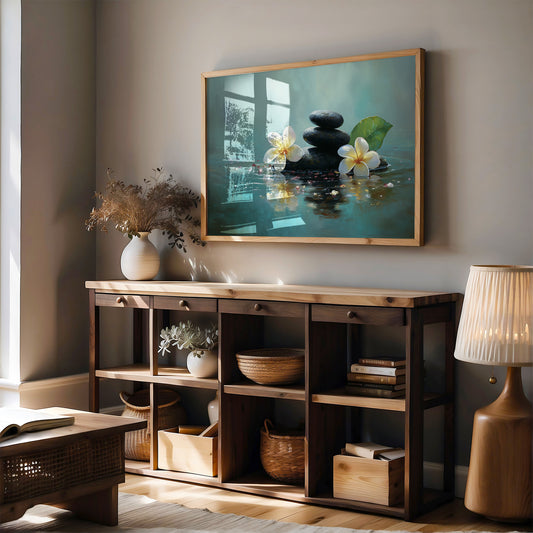 Plumeria Floats On Turquoise Waters