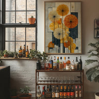 Sunbursts Dance Through Geometric Gardens