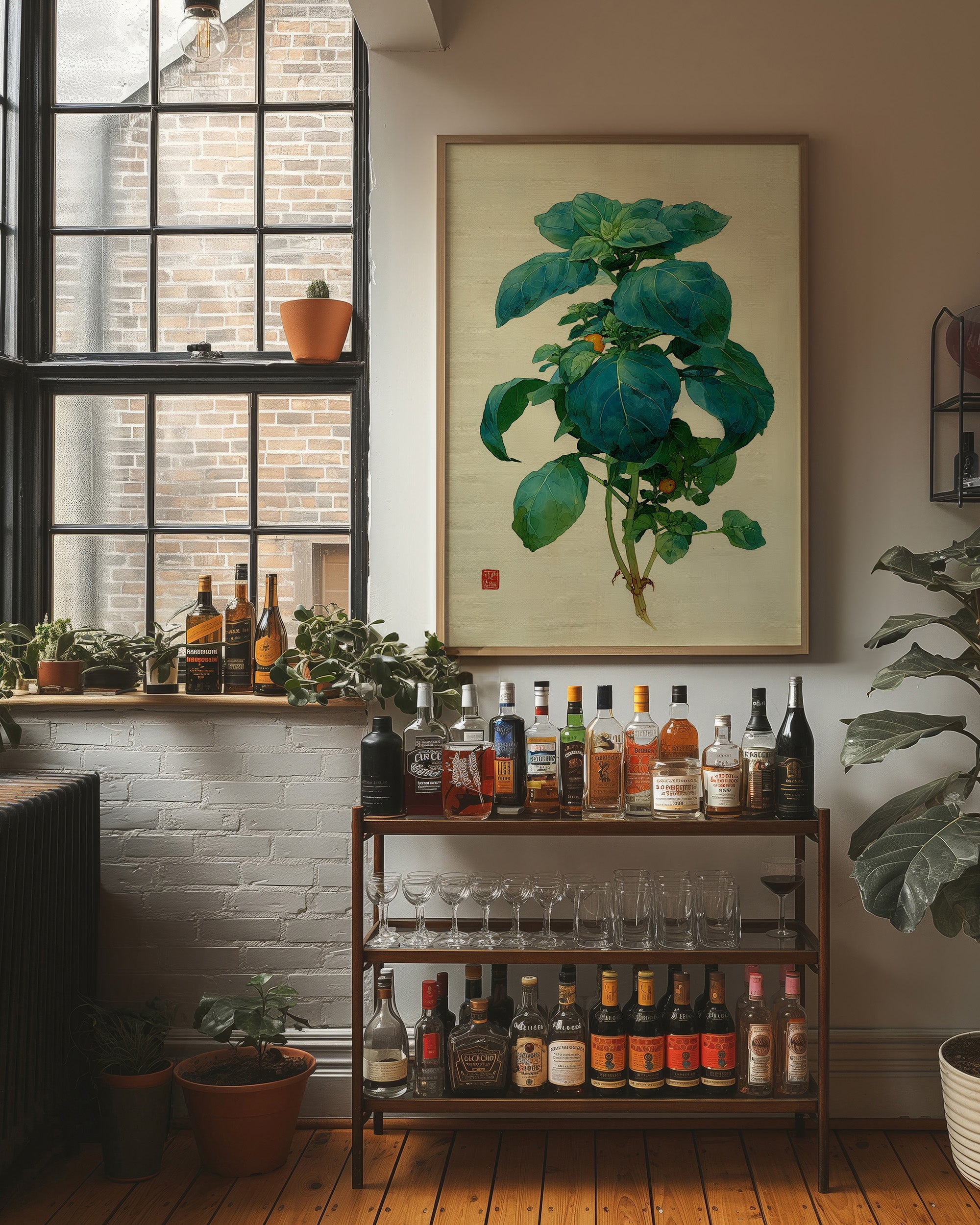 Basil Leaves Dance In Morning Light