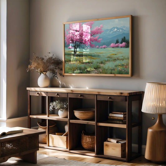 Cherry Blossoms Paint Mountain Stories