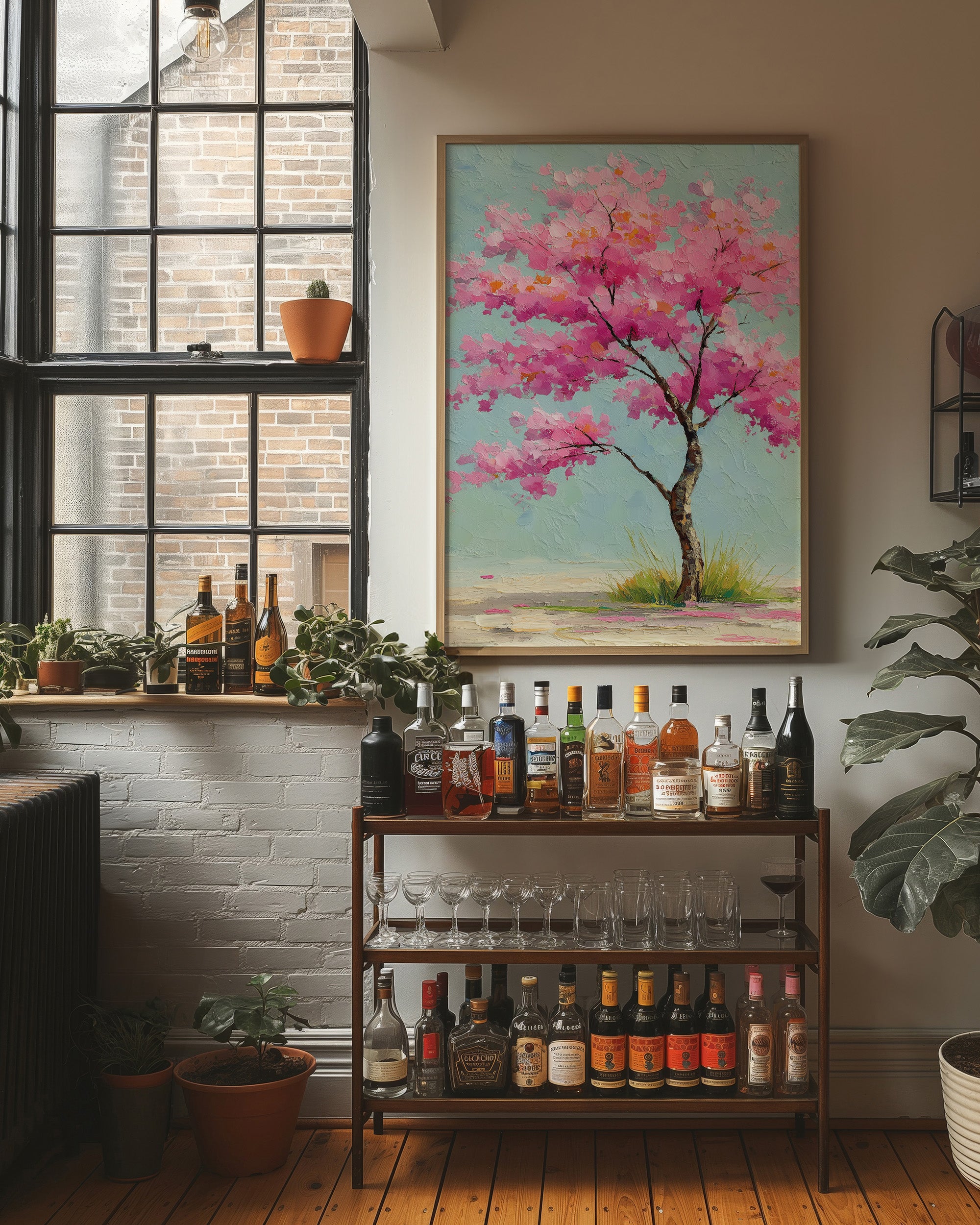 Cherry Blossoms Dance In Spring Wind