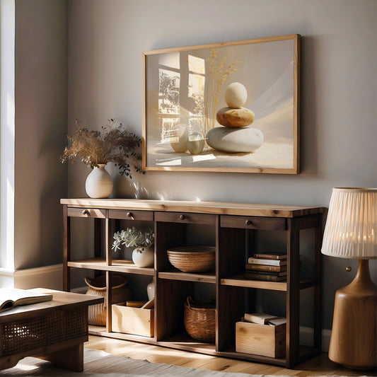 Sunlit Stones Find Morning Balance