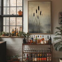 Cattails Dance Above Evening Mist