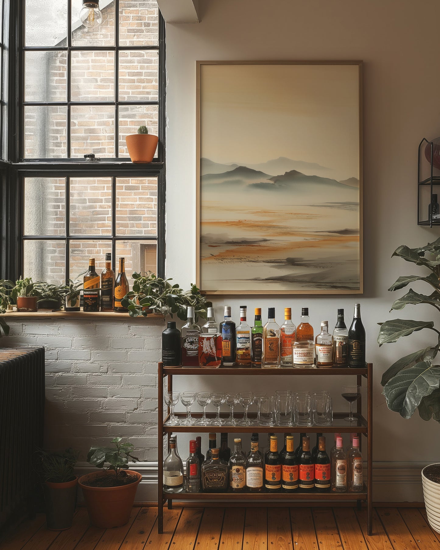 Distant Peaks Paint Desert Dawn