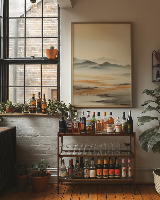 Distant Peaks Paint Desert Dawn