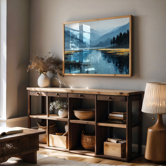 Mountain Lake Holds Evening's Secrets