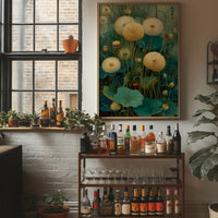 Dandelions Dance In Jade Waters