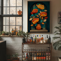 Golden Poppies In Midnight Alcove