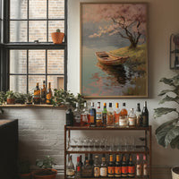 Cherry Blossoms Guard The Quiet Harbor