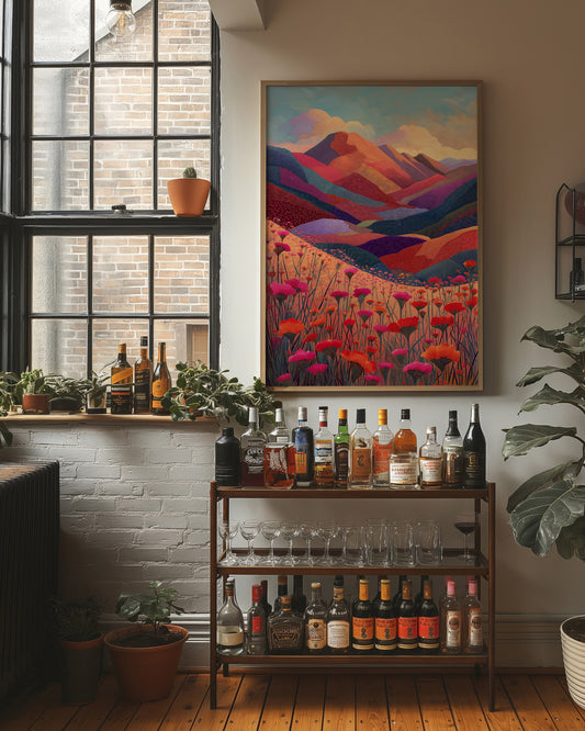 Poppies Dance Through Mountain Dreams