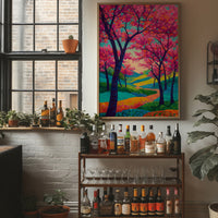 Cherry Blossoms Paint The Winding Path