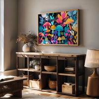 Midnight Garden's Neon Mushroom Ballet