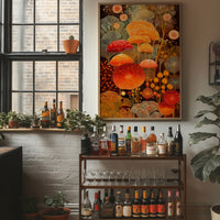 Autumn Mushrooms Dance Under Stars
