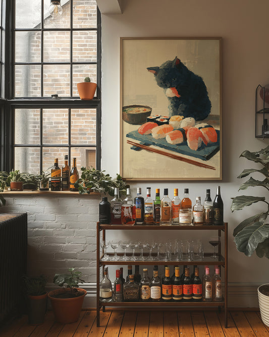 Black Cat's Sushi Adventure Begins