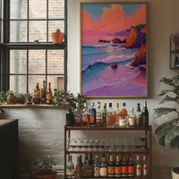 Coral Cliffs Meet Twilight Waves