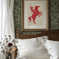 Wild Spirit In Crimson Silhouette