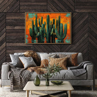 Saguaros Against Copper Sky