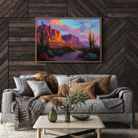 Desert Cliffs Catch Fire Above