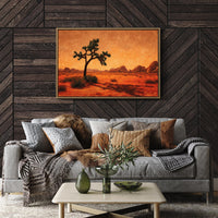 Lone Sentinel Under Amber Sky