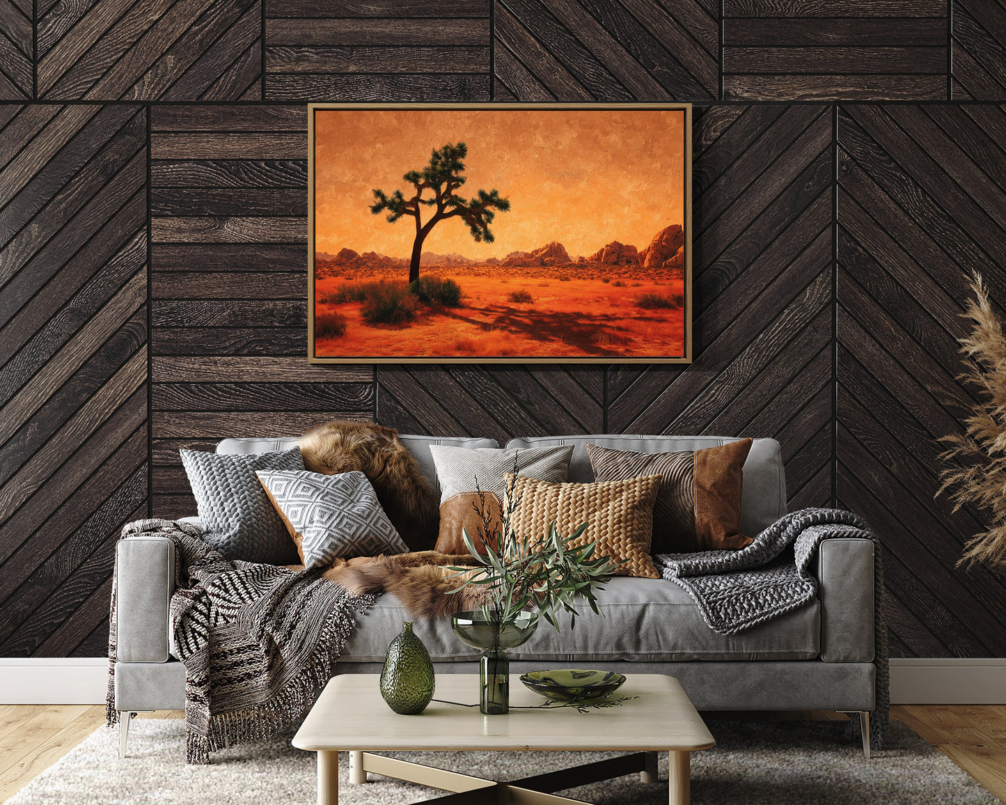 Lone Sentinel Under Amber Sky