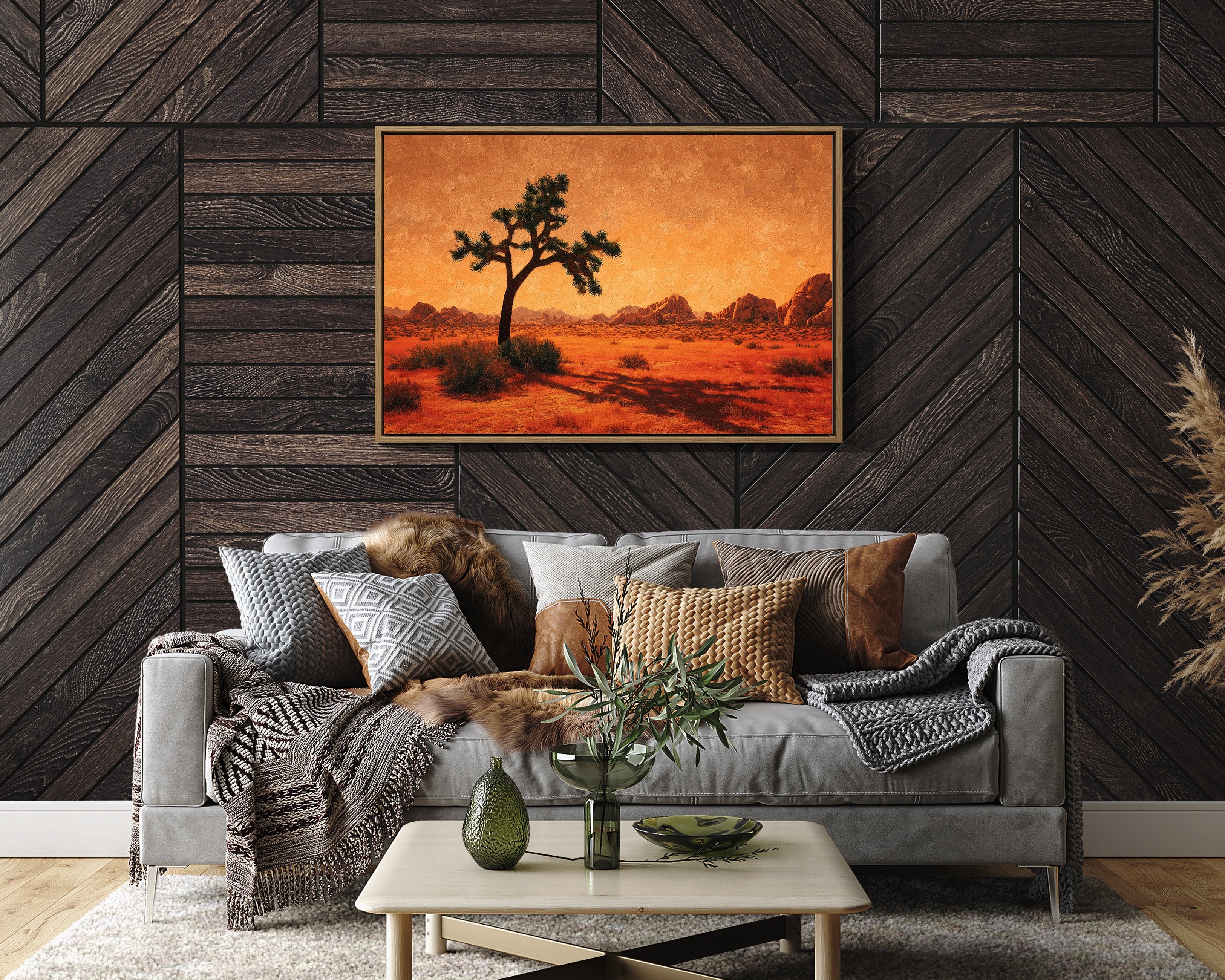 Lone Sentinel Under Amber Sky