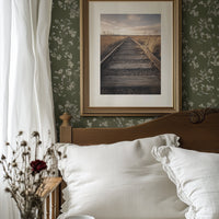 Prairie Tracks Under Golden Sky