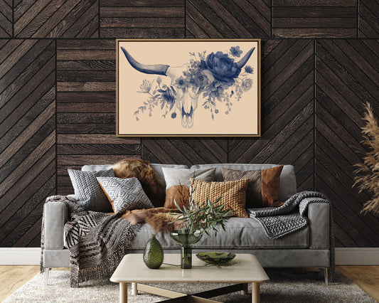 Indigo Blooms Crown Ancient Bones