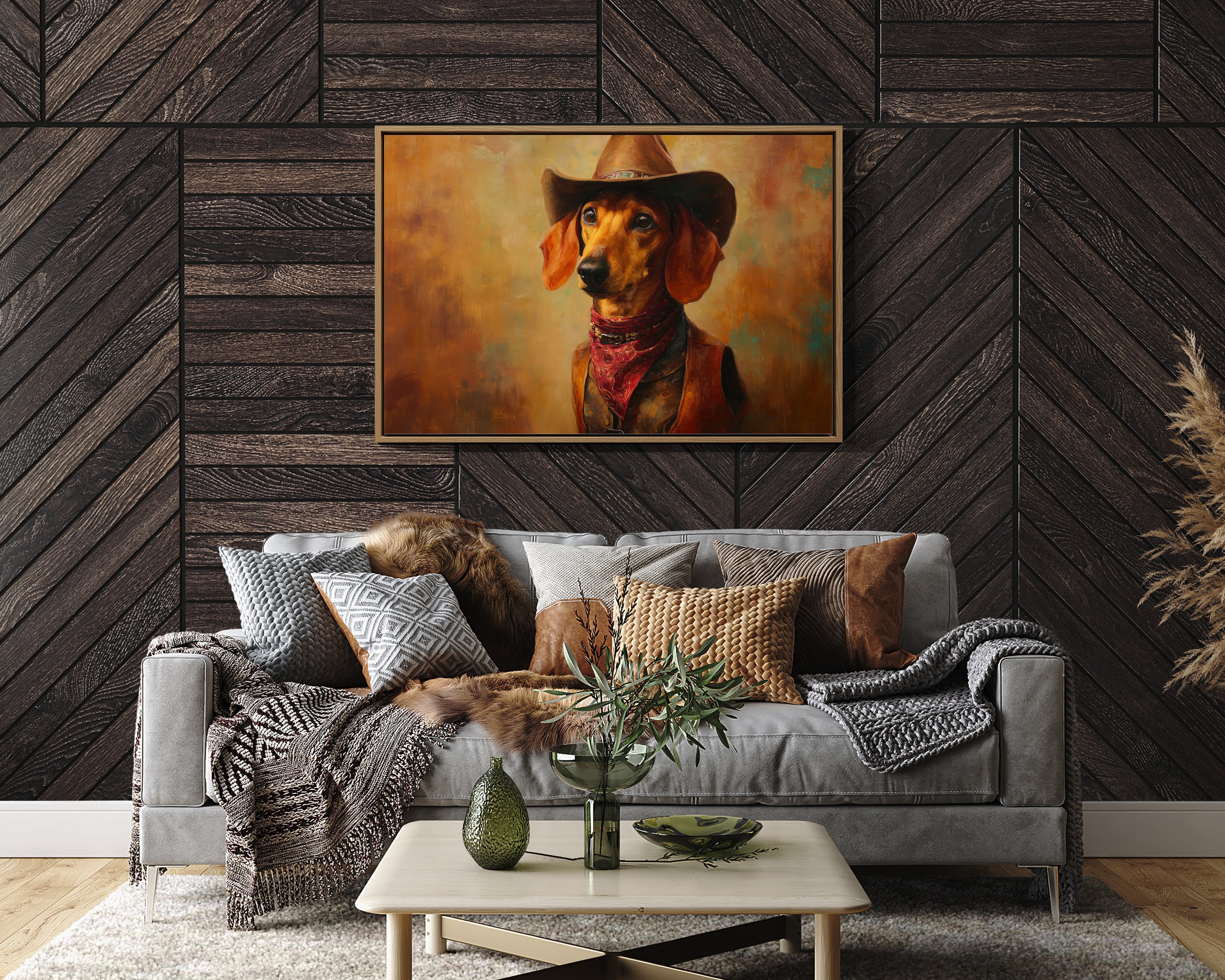 Dachshund Wears The Sunset Trail