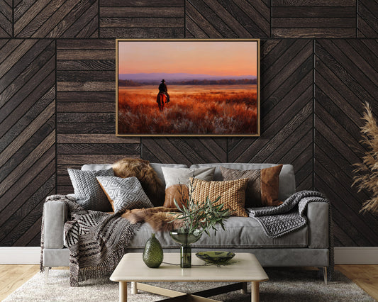 Lone Rider Meets Copper Prairie