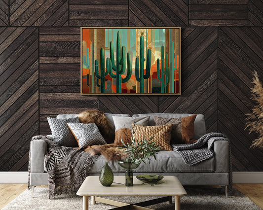 Desert Sentinels In Gilded Light