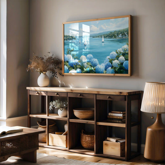 Hydrangeas Dance Along Harbor Shores