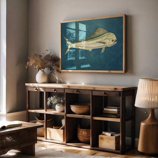 Mahi Drifts Through Teal Depths