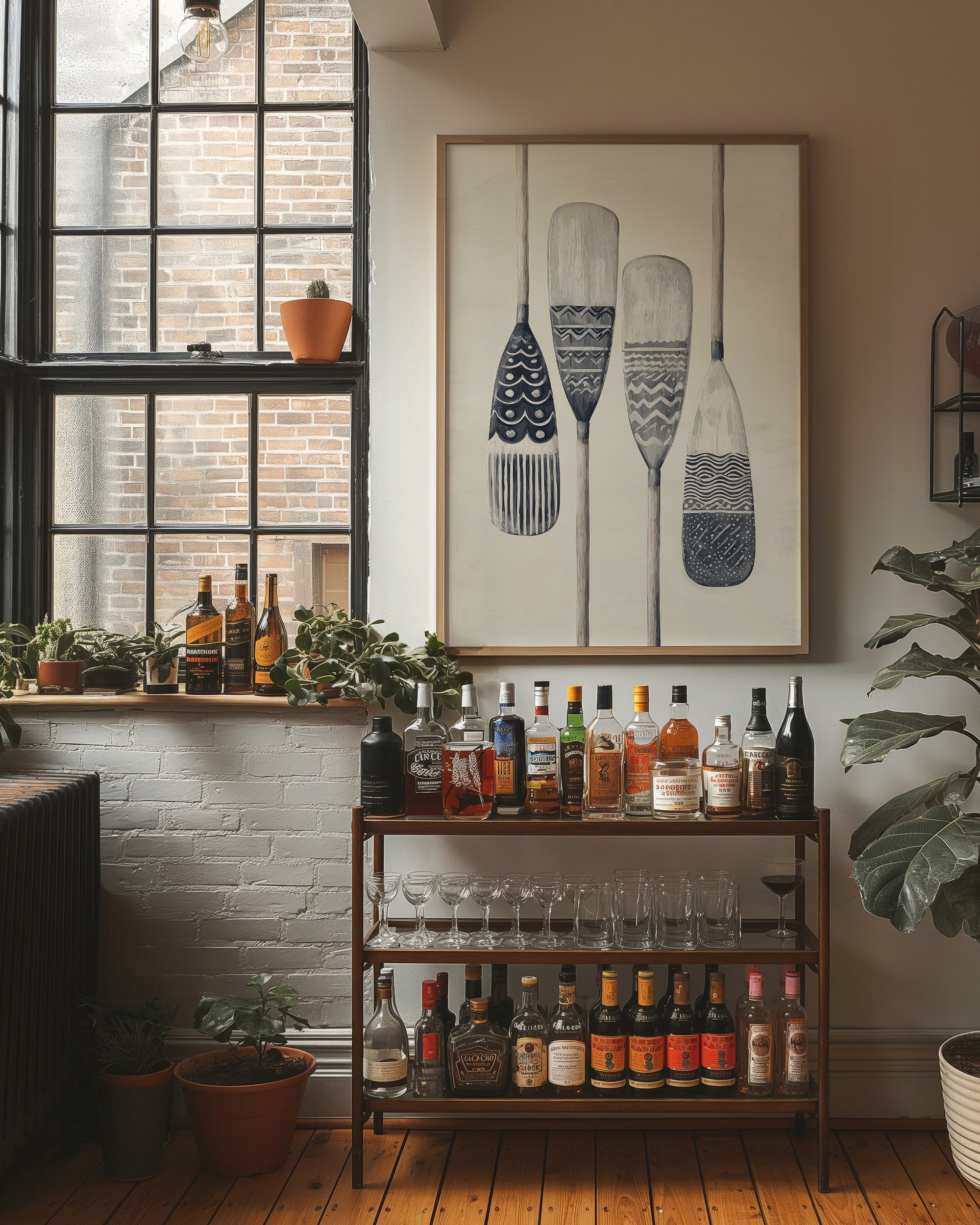 Carved Oars Tell Lakeside Tales