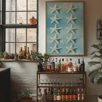 Sea Stars Float On Aqua Tide