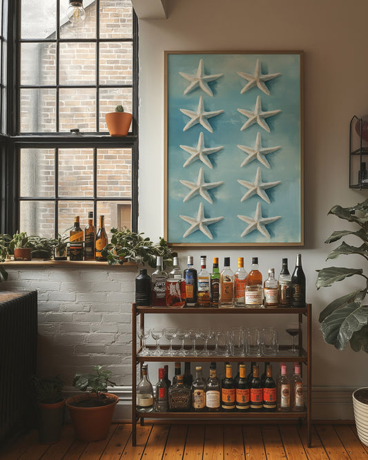 Sea Stars Float On Aqua Tide